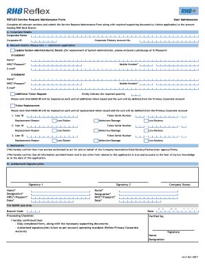 RHB service charge form